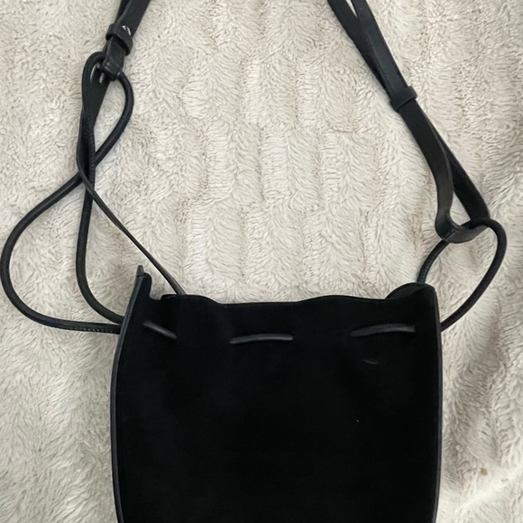 Rebecca Minkoff Black Crossbody Suede & Leather Shoulder Bag - Picture 4 of 12